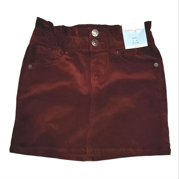 NWT Cat & Jack Corduroy Burgundy Girls Skirt - Picture 2 of 4